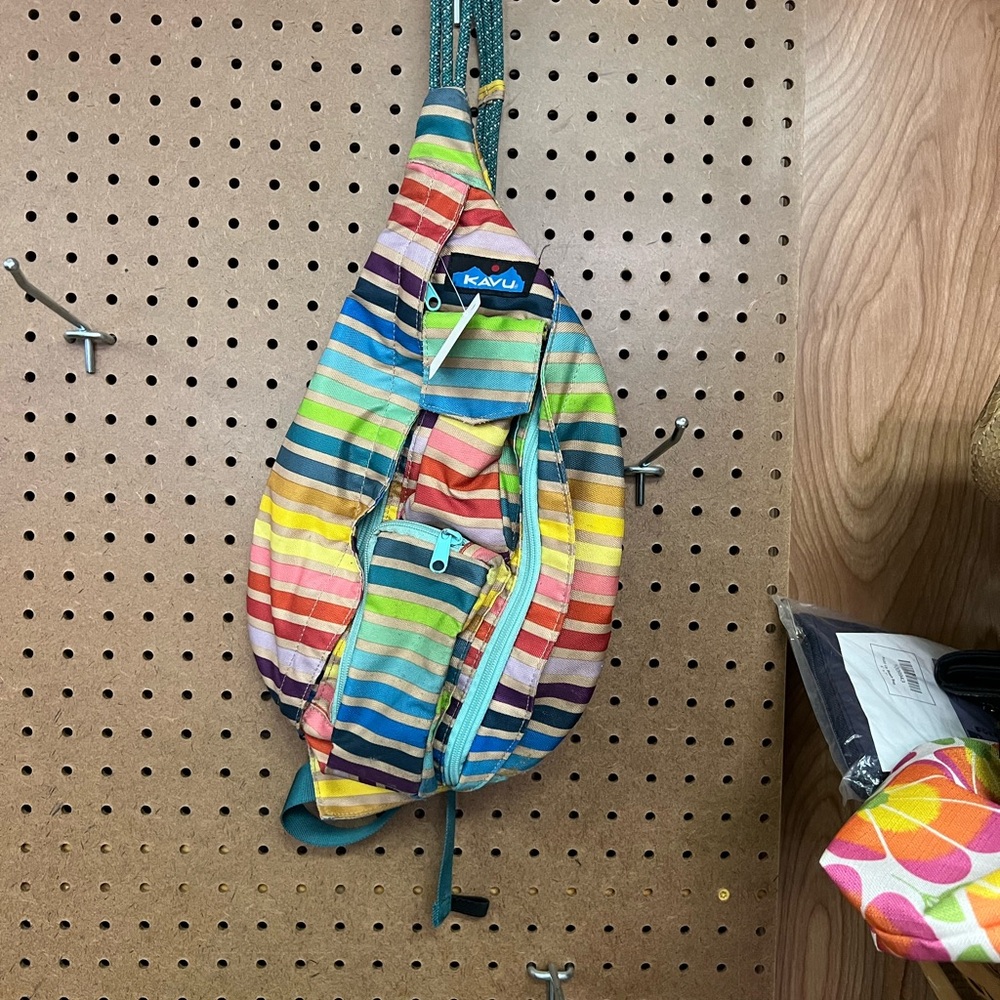 KAVU Colorful Striped Sling Bag